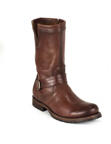 Cuadra Mens Leather Biker Boots Brown online