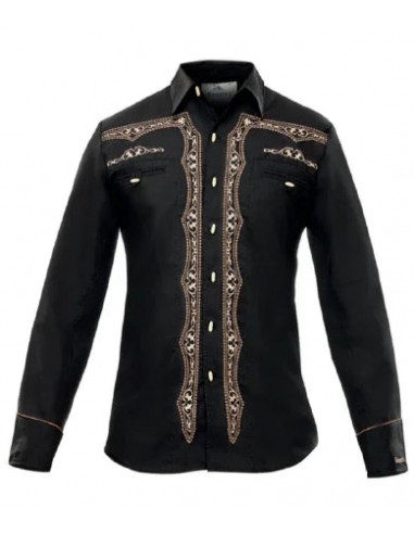 Camisa Charra Caballero Color Negro en ligne