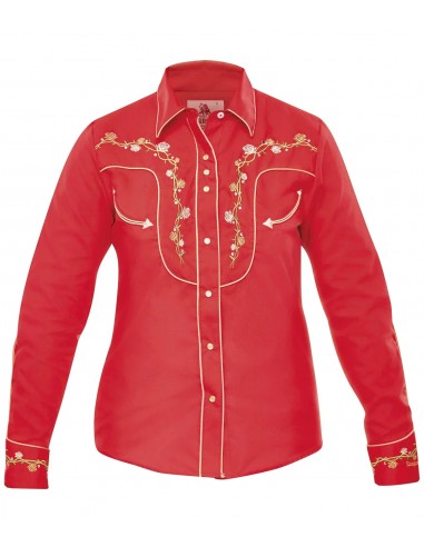 Camisa Vaquera Color Rojo Dama 035DA01 votre