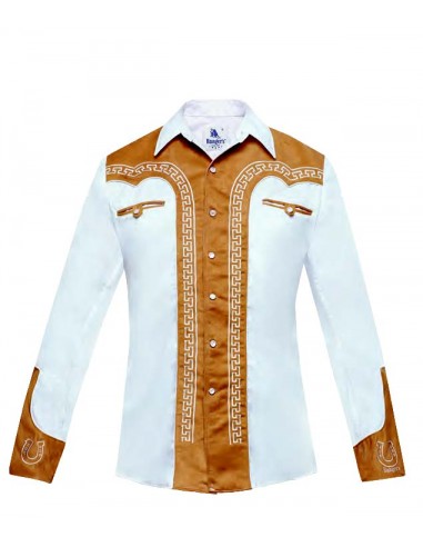 Camisa Charra Caballero 124CA01 Blanco du meilleur 