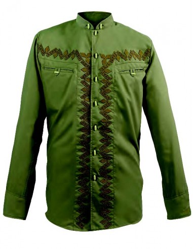 Camisa Charra Caballero Color Khaki 132CA01 pas cher 