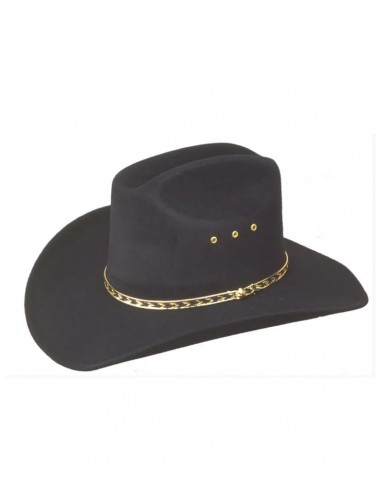 Western Express Black Faux Felt Cowboy Elastic Band livraison et retour toujours gratuits