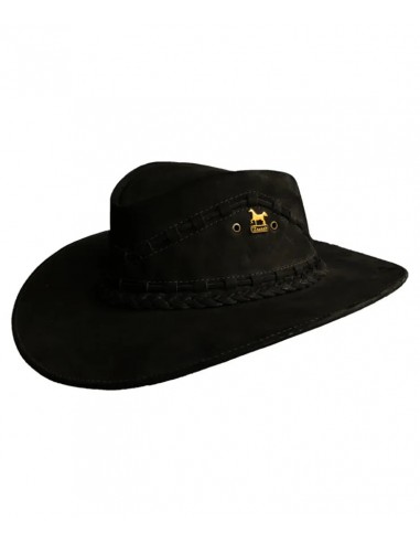 Brunello’s Leather Hat in Black ou a consommer sur place