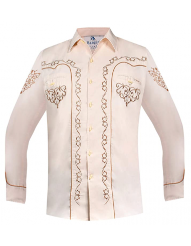 Rangers Charro Style Shirt Beige Amélioration de cerveau avec