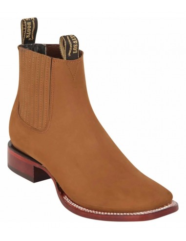 Los Altos Boots Nobuck Chedron Wide Square Toe Ankle Boot Botin Par le système avancé 