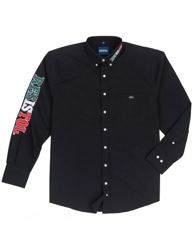 Mens Resistol Team Mexico Black Long Sleeve Shirt Camisas Resistol online