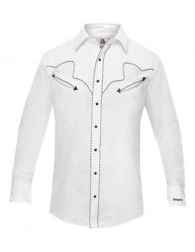 Rangers Camisa Vaquera Marca Blanco en linge