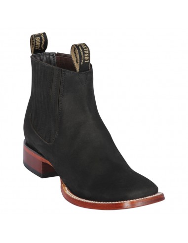 Los Altos Boots Nobuck Black Square Toe Botines Handcrafted JUSQU'A -70%! 