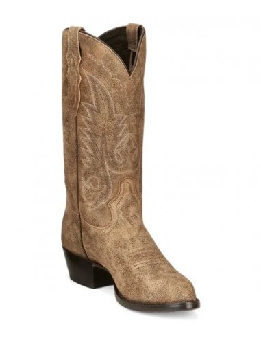 Tony Lama Mens Outpost Desert Tan Goat Leather Western Boots - Round Toe français