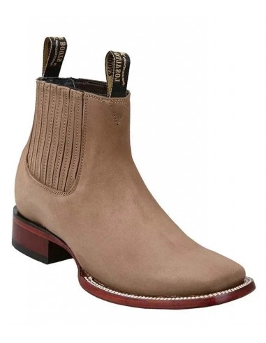 Los Altos Boots Nobuck Taupe Wide Square Toe Ankle Boot Botin Découvrez la collection