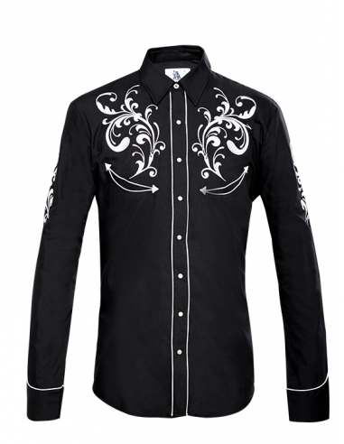 Rangers Western Style Shirt Jinete Black shop