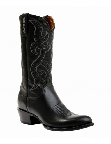 Lucchese Mens Black Cowhide Baker Amélioration de cerveau avec