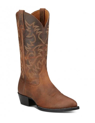 Ariat Mens Boots Distressed Brown Heritage R Toe Western Boots Les magasins à Paris et en Île-de-France