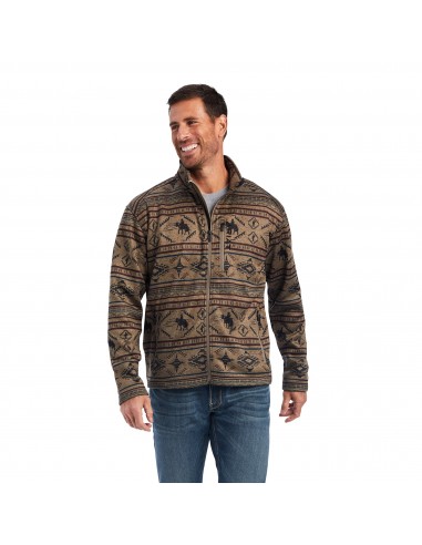 Ariat Mens Caldwell Brindle-Wood Brown Full Zip Jacket 2024