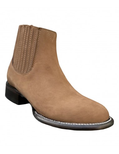 Los Altos Boots Nobuck Chedron Oval Toe Botin Charro de la marque