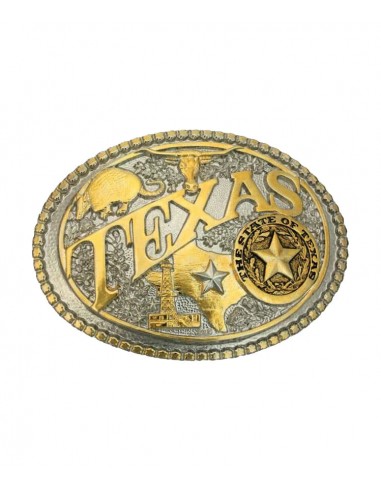 Montana Silversmiths Two-Tone Texas State Heritage Attitude Buckle livraison et retour toujours gratuits