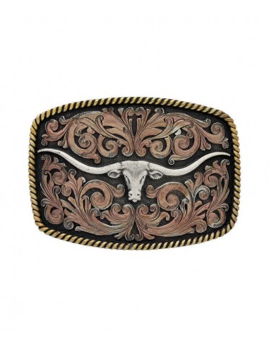 Montana Silversmiths Tri-Color Texas Longhorn Attitude Buckle Comparez plus de prix