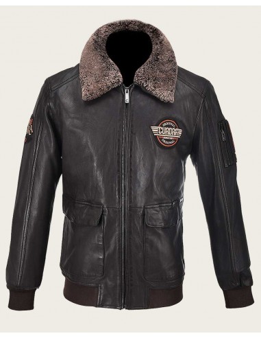 CUADRA BROWN AVIATOR STYLE JACKET Par le système avancé 