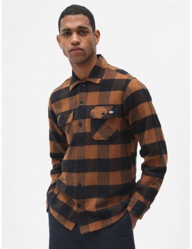 Chemise Homme Dickies Sacramento Brown Duck - Élégance Décontractée en Noir et Marron Faites des économies