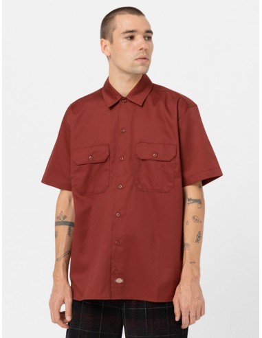 Chemise Dickies Work Shirt Homme Brique à Manches Courtes - Style Décontracté et Robuste Voir les baskets