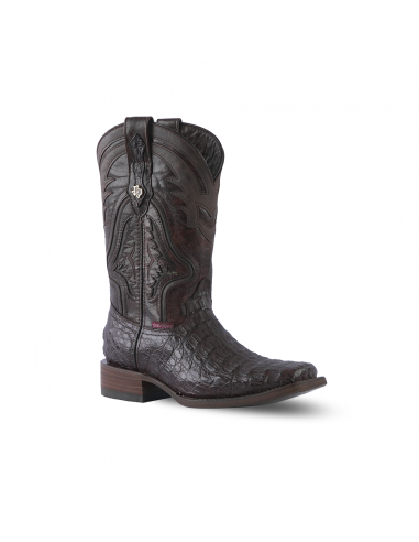 Texas Country Exotic Boot Lomo Caiman Tabaco Rodeo Toe LM80 basket pas cher