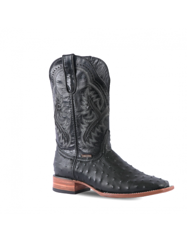 Texas Country Western Boot Ostrich Print Black Square Toe E424 Vous souhaitez 