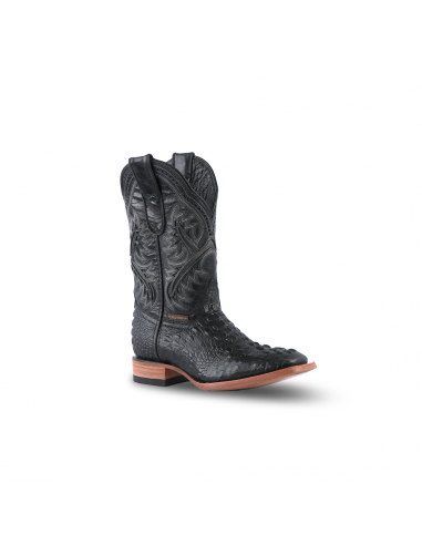 Texas Country Western Boot Fuscus Black Square Toe E427 Livraison rapide