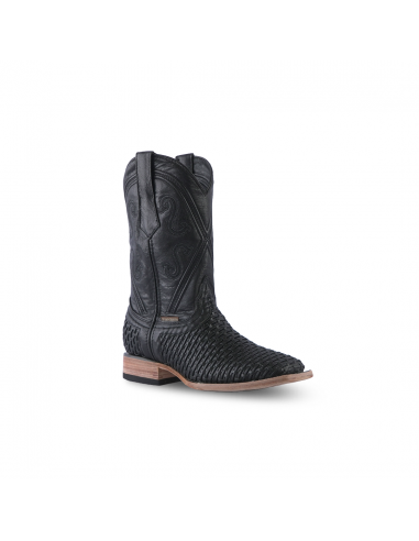 Texas Country Western Boot Rush Black Square Toe E633 Les magasins à Paris