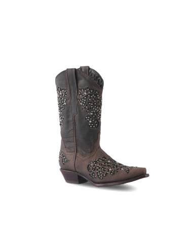 Texas Country Womens Western Boot Matcat Choco Retro Toe E724 plus qu'un jeu 