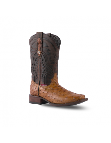 Texas Country Exotic Boot Ostrich Umber Brucciato Rodeo Toe AV90 commande en ligne