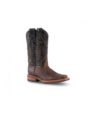 Texas Country Kids Boots Cheyenne Choco E28 Rodeo Toe le des métaux précieux