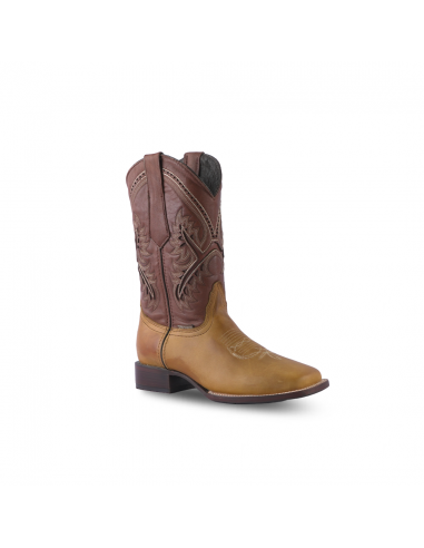 Texas Country Western Boot Crazy Tan Square Toe E29 d'Europe débarque