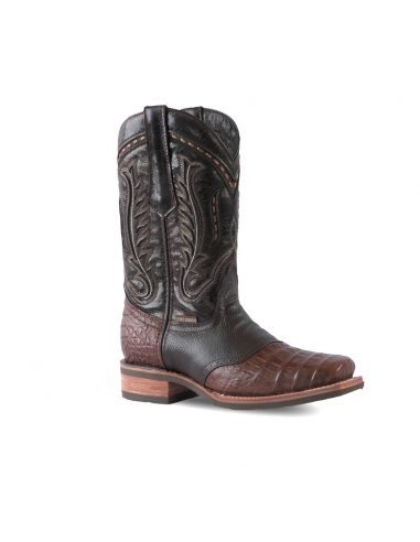 Texas Country Western Boot Barcelona Choco Rodeo Toe E407 à prix réduit toute l'année