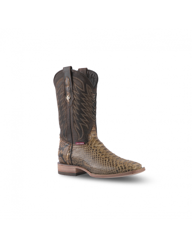 Texas Country Python Boot Capuccino PN30 Square Toe À commander