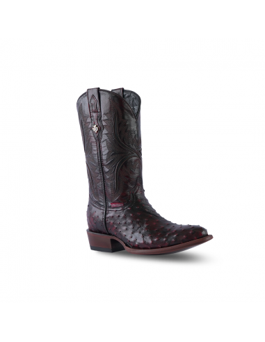 Texas Country Western Exotic Boot Ostrich Black Cherry Oval AV230 prix pour 