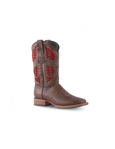 Texas Country Western Boot Cater Tabaco Square Toe E586 acheter