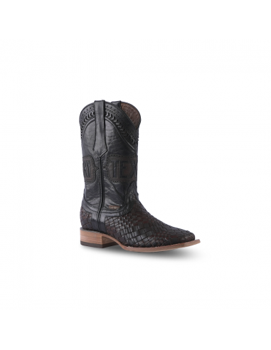 Texas Country Western Boot Frida Moka Square Toe E654 Dans la société mordern