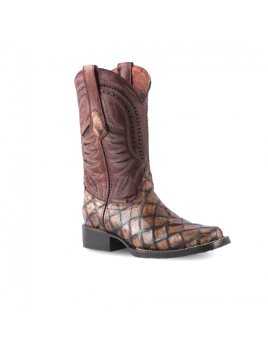 Texas Country Western Boot Pez Piraru Orix Mun Rodeo Toe E687 la colonne vertébrale