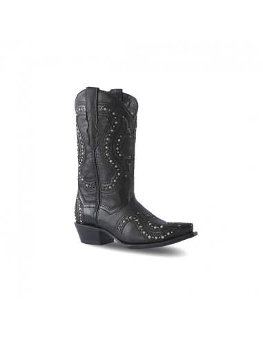 Texas Country Womens Western Boot Rush Black "Love Cristal" E717 -1 store