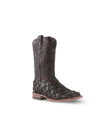 Texas Country Exotic Boot Pez Cognac Rustico PZ60 Voir les baskets