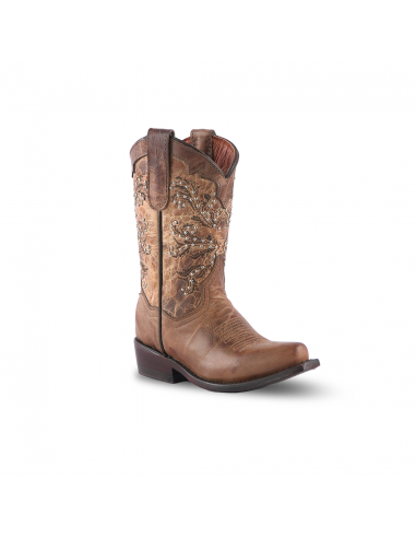 Texas Country Kids Western Girls Boots Cedro Camel 350N Helen Economisez 