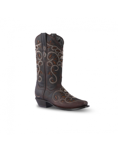 Women's Western Boot Matcat Choco Frontier Toe E722 Pour