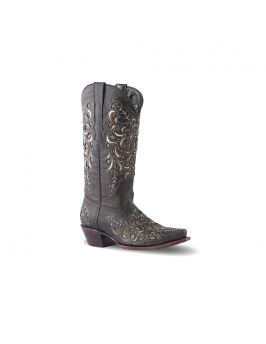 Texas Country Womens Western Boot Oklahoma Choco Retro Toe E353 Jusqu'à 80% De Réduction