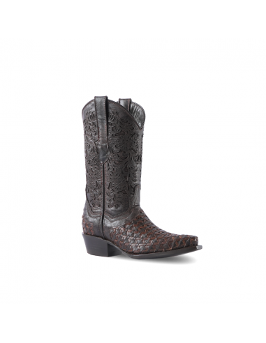 Texas Country Womens Western Boot Oklahoma Choco Retro Toe   E763 à prix réduit toute l'année