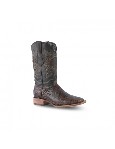 Texas Country Western Boot Flanco Coco Chocolate Square Toe E658 est présent 