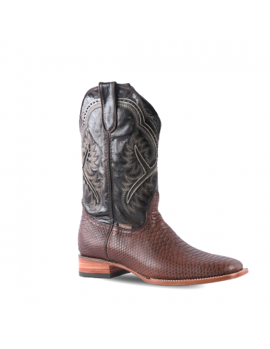 Texas Country Western Boot Python Choco E425 pas cheres