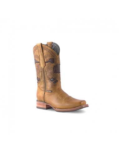 Texas Country Western Boot Savat Miel Rodeo Toe E692 en stock