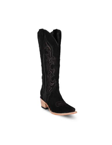 Country Western Womens Boot Gamuza Black e837 paiement sécurisé